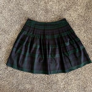 Talbots Silk Tartan Plaid Pleated Skirt 12WP